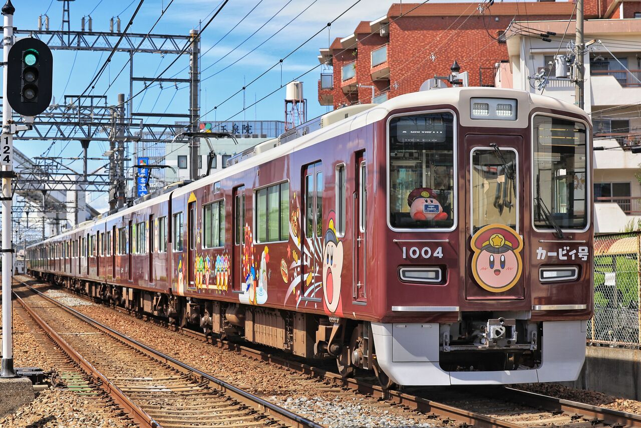 阪急電鉄 1000系1004F 「星のカービィ×阪急電車」宝塚線