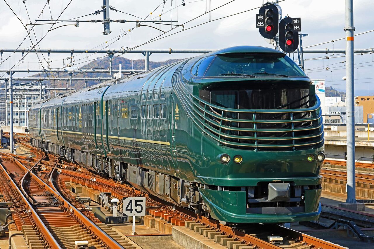 jr西日本 87系寝台気動車 トワイライトエクスプレス瑞風 4両編成 方向転換回送 鐵道写真公開所 参号機 jr西日本 87系寝台気動車 トワイライトエクスプレス瑞風 4両編成 方向転換回送 鐵道写真公開所 参号機