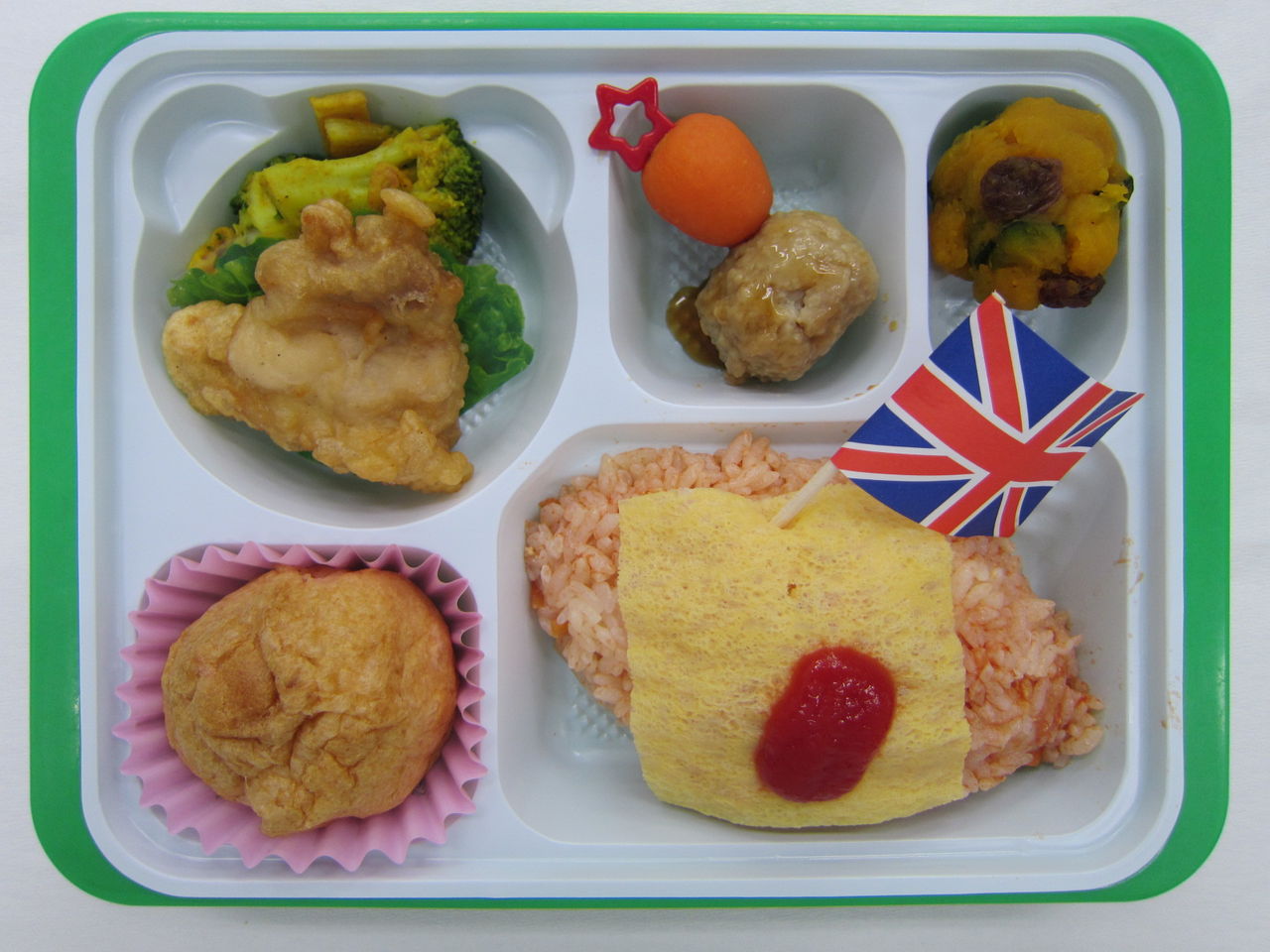 10月の動物弁当のメニュー 幼稚園のお弁当