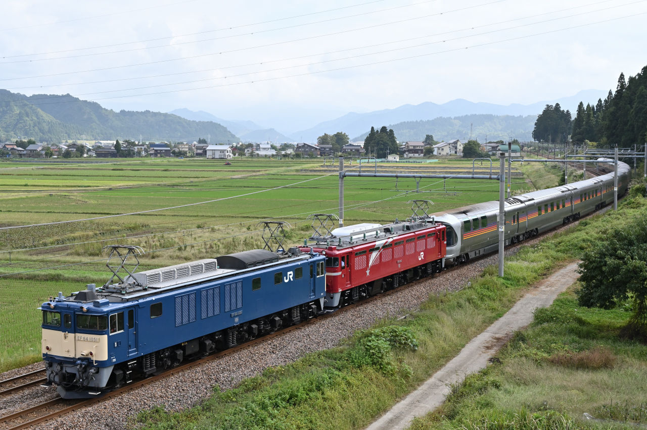 カシオペアクルーズ Ef64 1051 Ef81 80重連 19 10 05 新デジカメ鉄道風来記