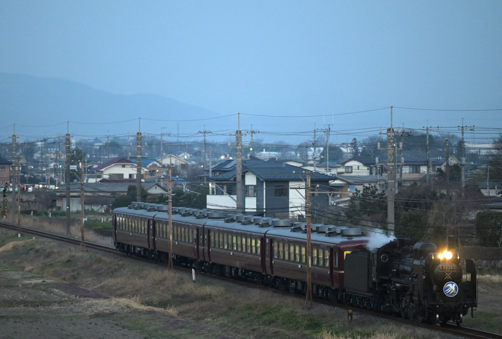 秩父鉄道 SL夜行列車 SL三峰51号 2024/03/17 : 新デジカメ鉄道風来記
