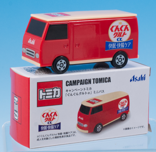 トミカ キャンペーンミニバス 赤/クリーム レビュー アサヒ飲料×セブン-イレブン キャンペーントミカ 「ぐんぐん