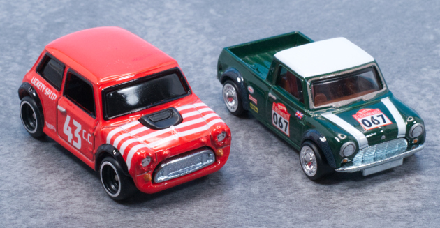 レビュー ホットウィール プレミアム2パック モーリス ミニ/'67