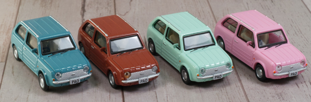 レビュー アオシマ カプセルトイ 1/64 Nissan PAO コレクション
