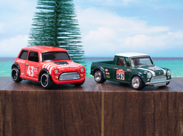 レビュー ホットウィール プレミアム2パック モーリス ミニ/'67