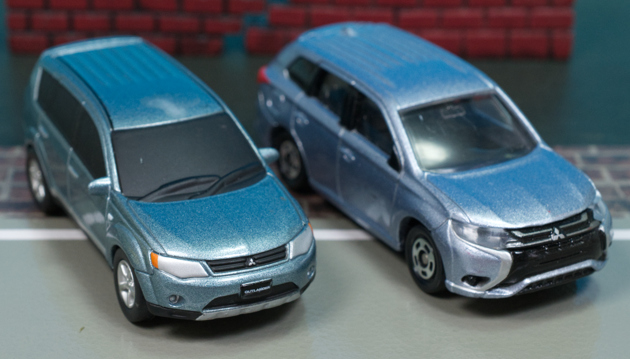 レビュー ノベルティ 1/64 三菱アウトランダー プルバックカー