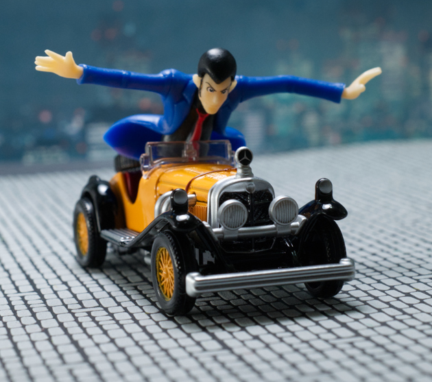ルパン三世　ミニカー　メルセルスベンツ　PA-62 日本製 ポピー ルパン三世 メルセデスベンツSSK PB-62 超合金