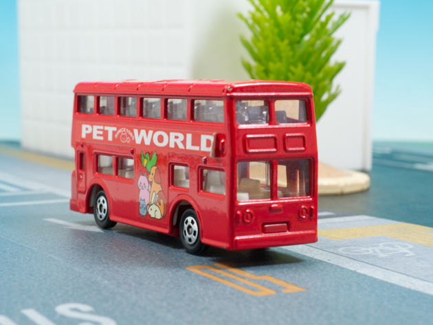 非売品☆引くと走る☆鉄製☆ロンドン☆2階建て☆バス☆ミニカー