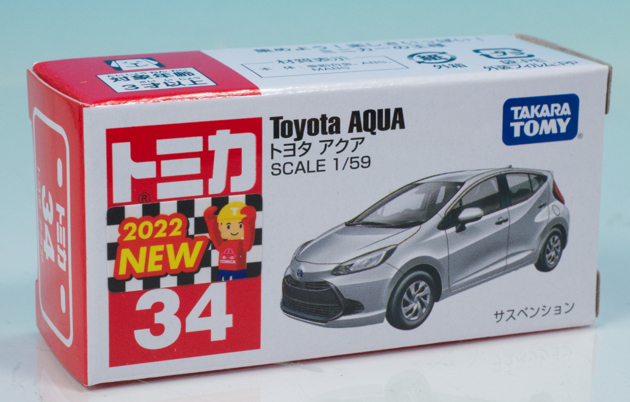 レビュー トミカ No.34 トヨタ アクア : ミニカー沼