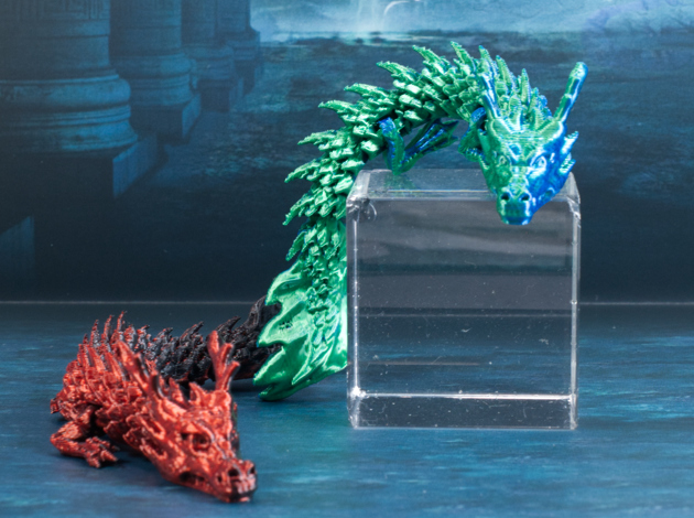 レビュー 100円ショップ 可動フィギュア ドラゴン柄