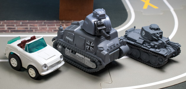 レビュー 100均ダイソー タンク ミニ プルバックカー ふぃぎゅる