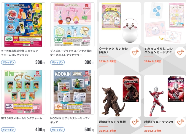 巡回 バンダイガシャポン / 食玩 6月発売スケジュール公開