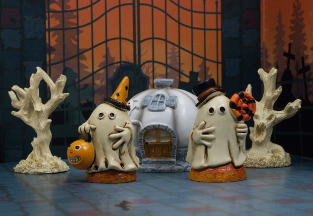 置物 ゴーストオブジェ セリア カルディダイソーナチュラルキッチン ハロウィン ハロウィンゴーストミニオブジェ ナチュラルキッチンサリュ