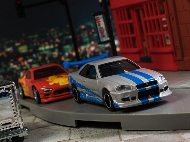 トミカプレミアムトミカ改造 ワイスピ R34 ☆自作アルミリム ☆ホットウィール