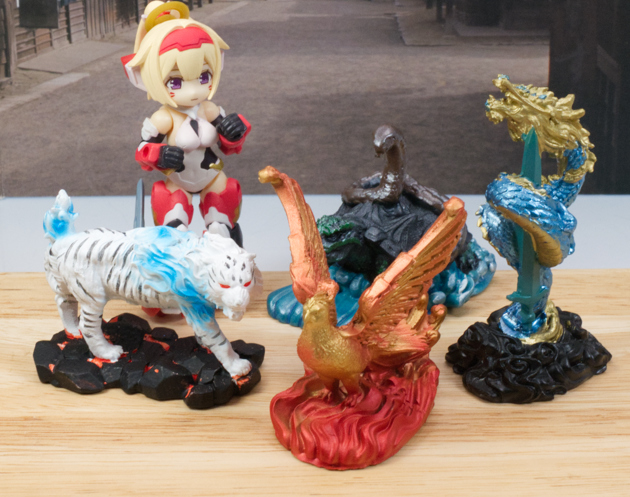 レビュー 100均セリア レジン小物 四神（青龍・白虎・朱雀・玄武）