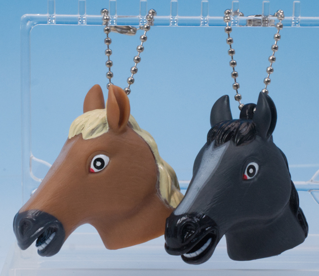 レビュー フクヤ カプセルトイ 馬の被りもの 指人形キーホルダー