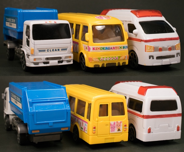 レビュー 100均ミニカー 清掃車 ようちえんバス 救急車 ふぃぎゅる レビュー 100均ミニカー 清掃車 ようちえんバス 救急車 ふぃぎゅる