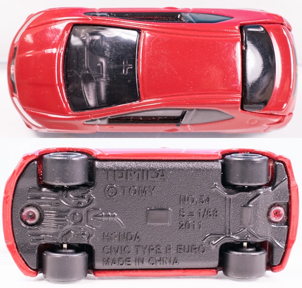レビュー トミカNo.76 ホンダ シビック TYPE R / No.54 TYPE R