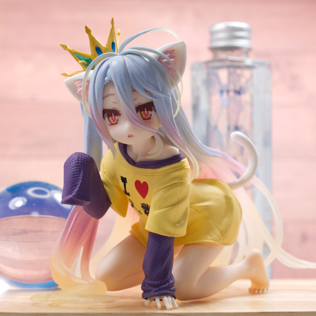 レビュー タイトー Desktop Cute ノーゲーム・ノーライフ 白 猫耳Tシャツver.