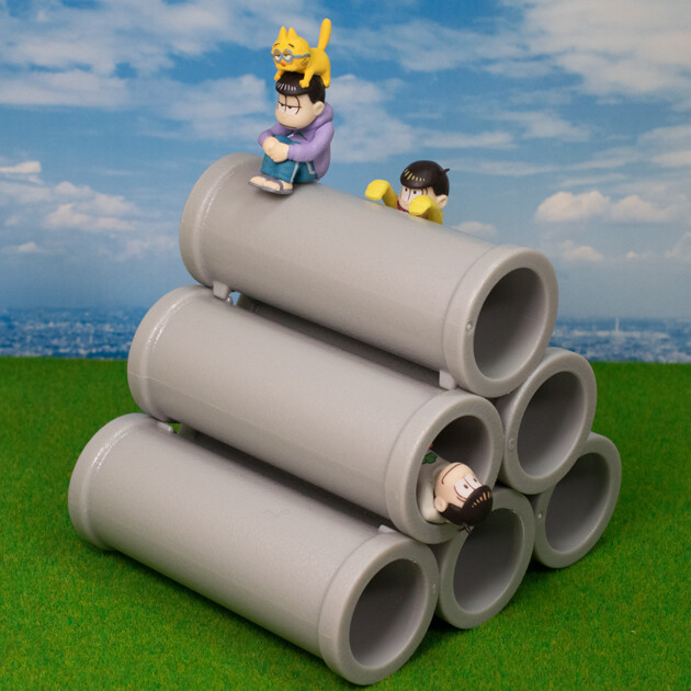 レビュー 100均セリア ミニチュア土管 と くもシェルフ ふぃぎゅる