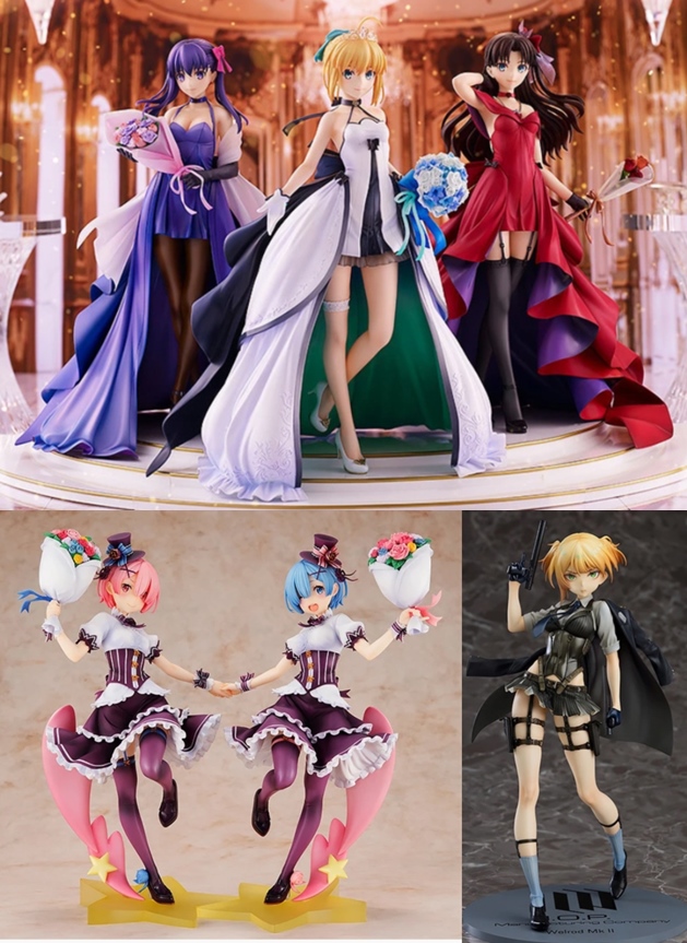 巡回 Fate Stay Night セイバー 遠坂凛 間桐桜 15周年記念ドレスフィギュア予約開始など ふぃぎゅる