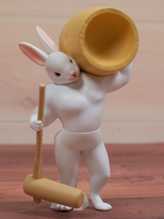 うさぎ　大きい　フィギュア うさぎの餅つきんにく マスコットフィギュア （30個入り） | カプセル