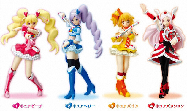 レビュー バンダイ食玩 フレッシュプリキュア プリティフィギュア プリキュアート キュアパッション ふぃぎゅる