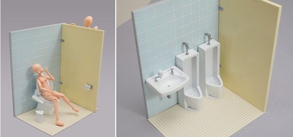 速報！アオシマ☓マイルストンの1/12洋式便所と男子便所 予約