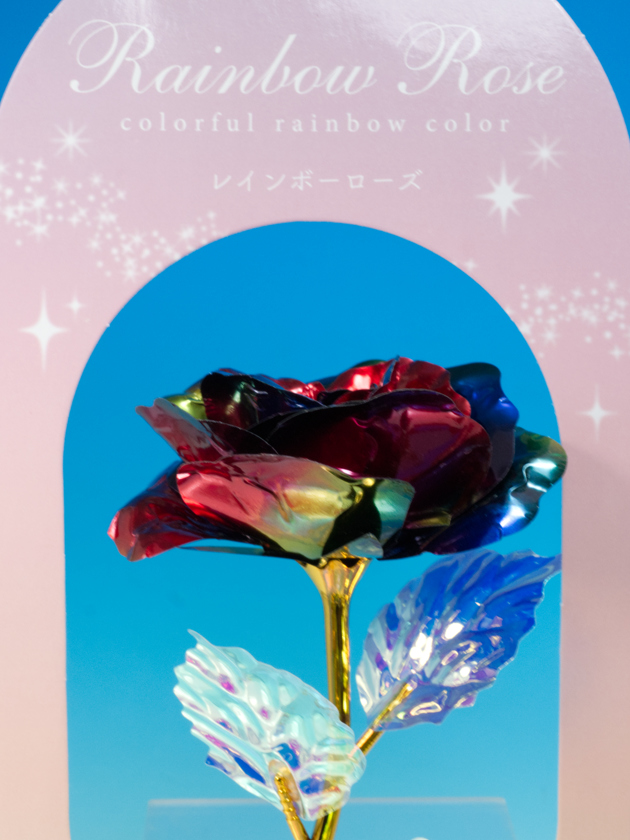 レインボーローズ オーロラローズ セリア キャンドゥ 薔薇 造花 ローズ