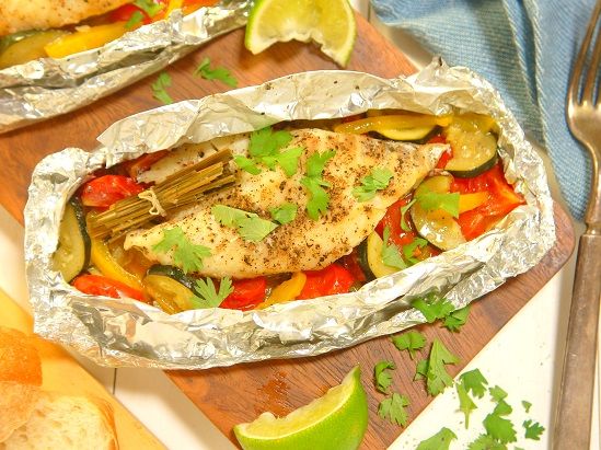 Steamed Asian fish packet with lemongrass -Recipe No.1626- 【English ...