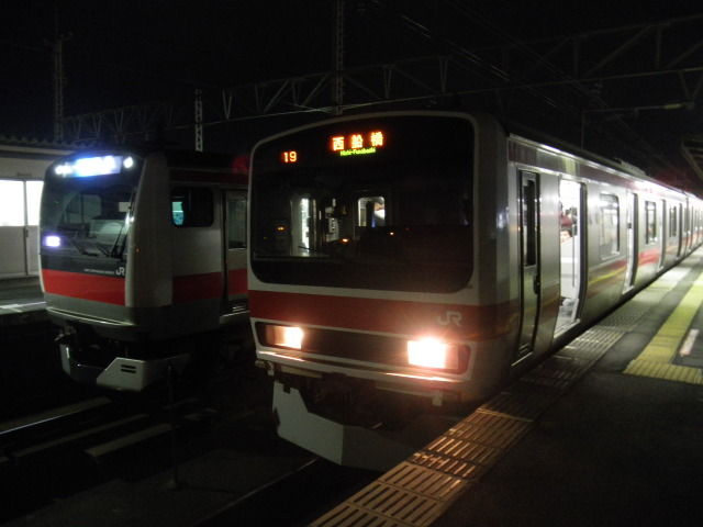 JR E233系5000番台 京葉線 10両フル編成 夜限定 西船橋 行き 【開店