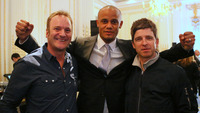Noel Gallagher and Vincent Pose with pal