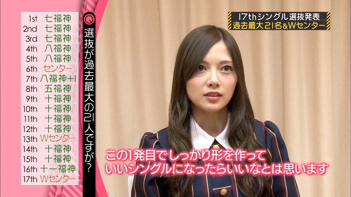 乃木坂46の17枚目シングルは 西野七瀬と白石麻衣のwセンター 選抜メンバーは21人 乃木坂46まとめ 乃木坂メモリーズ 乃木坂46の17枚目シングルは 西野七瀬と白石麻衣のwセンター 選抜メンバーは21人 乃木坂46まとめ 乃木坂メモリーズ