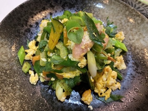 (一遍)夏野菜のチャンプル