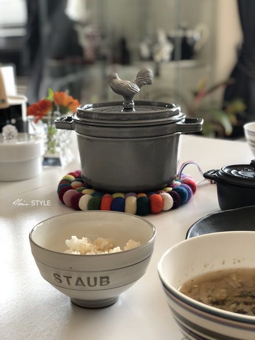 ストウブ staub ココットラウンド16 旧型グレー14 美品