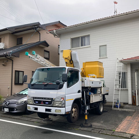 Nuro光 高所作業車で2回目の宅内工事 Nojee Chips