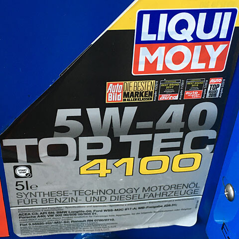 Nojee Chips Liquimoly リキモリ Top Tec 4100 5w 40 オイル交換
