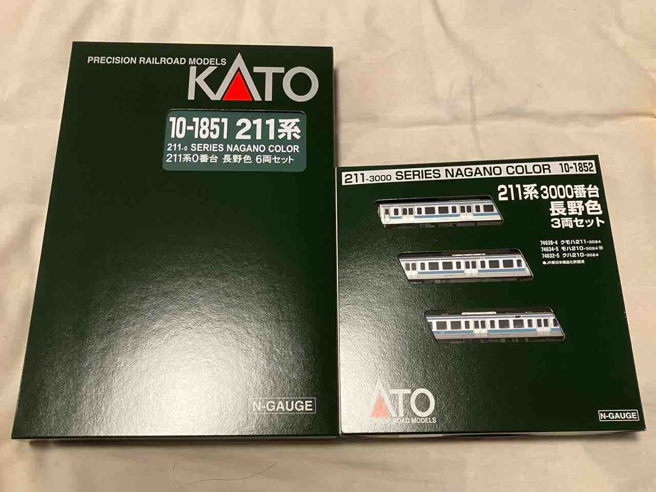 KATO 211系0番台・3000番台 長野色 入線 : 夏島鉄道