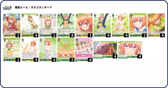 ヴァイスシュバルツ 五等分の花嫁デッキ（四葉）