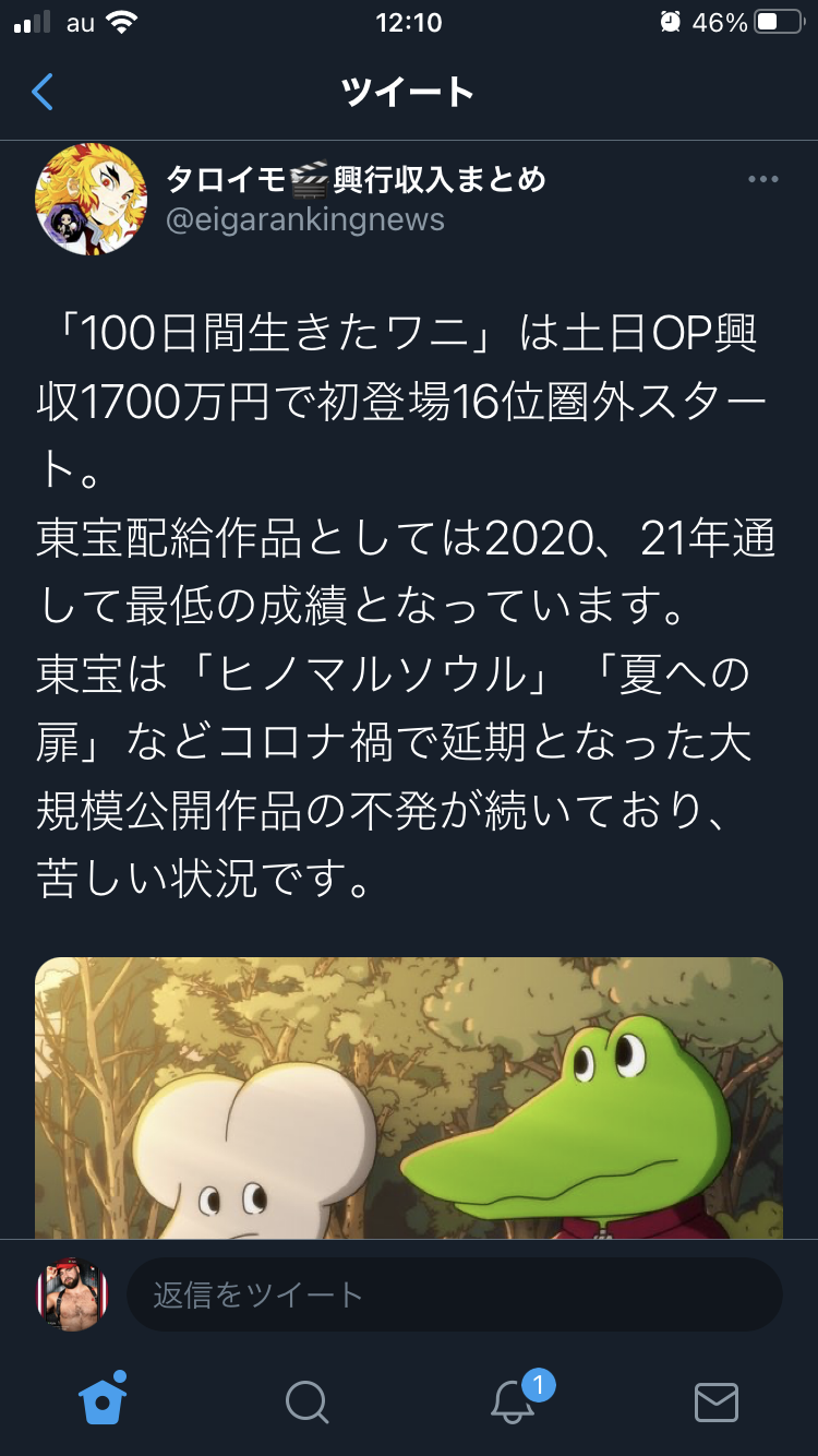 100日間生きたワニ 土日興行収入1700万円のロケットスタート ポプマスの初月9000万を飲み込む勢い 本田未央ちゃん応援まとめ速報 100日間生きたワニ 土日興行収入1700万円のロケットスタート ポプマスの初月9000万を飲み込む勢い 本田未央ちゃん応援まとめ速報