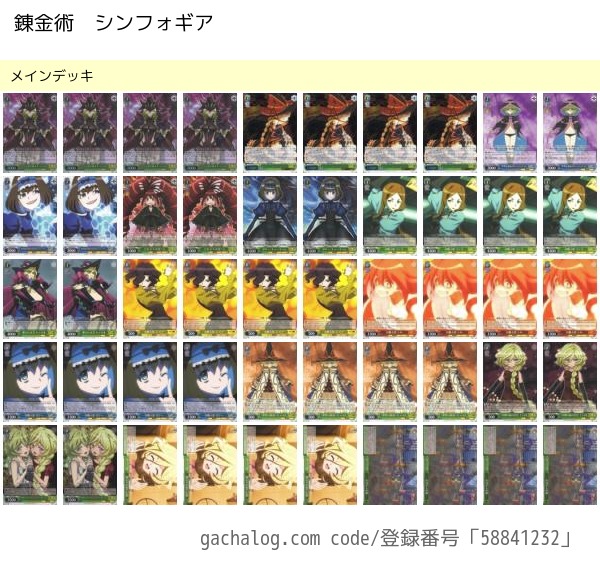 シンフォギア 錬金術師デッキ ヴァイスシュヴァルツ シンフォギア錬金術デッキ