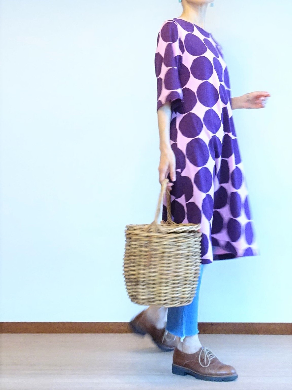 Kivet 石 ワンピースと切りっぱなしデニム Na２eye 旧