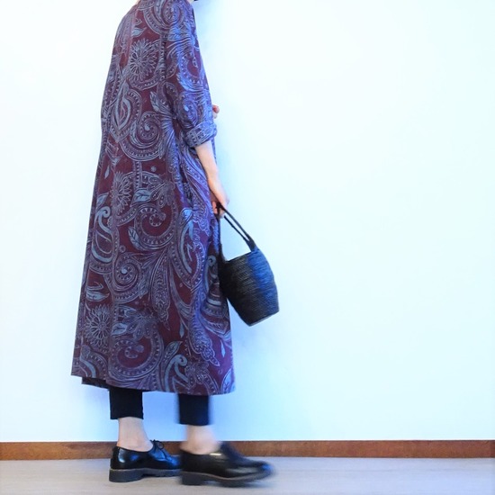 更紗ワンピ&ネイビーレギンス (4)