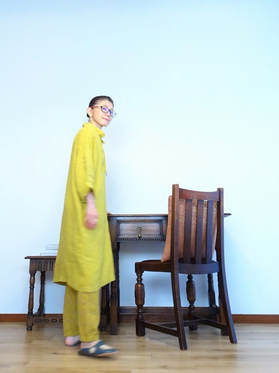 POOL羽織&タンバリンレギンスマスタード (1)