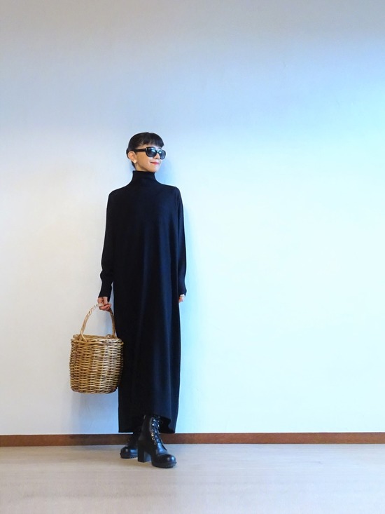 IENAtタートルニットワンピ黒&jardinコート (4)