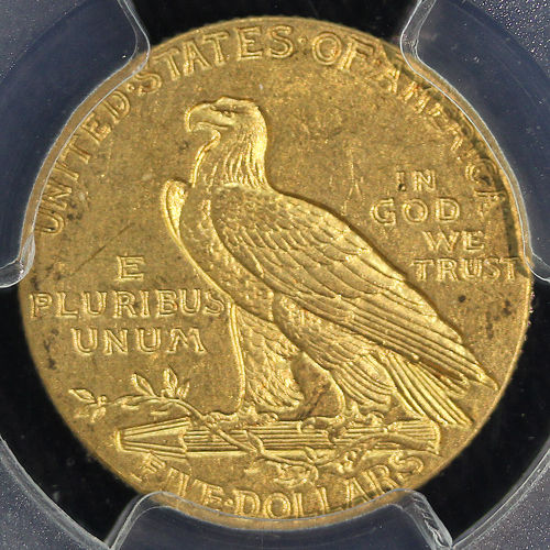 アメリカ インディアンヘッド Indian Head Half Eagle 5ドル金貨 1914年 PCGS MS62 : レオコイン