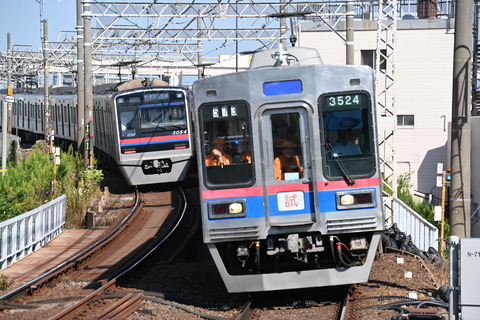 京成3500形3524編成使用 動揺測定試運転実施