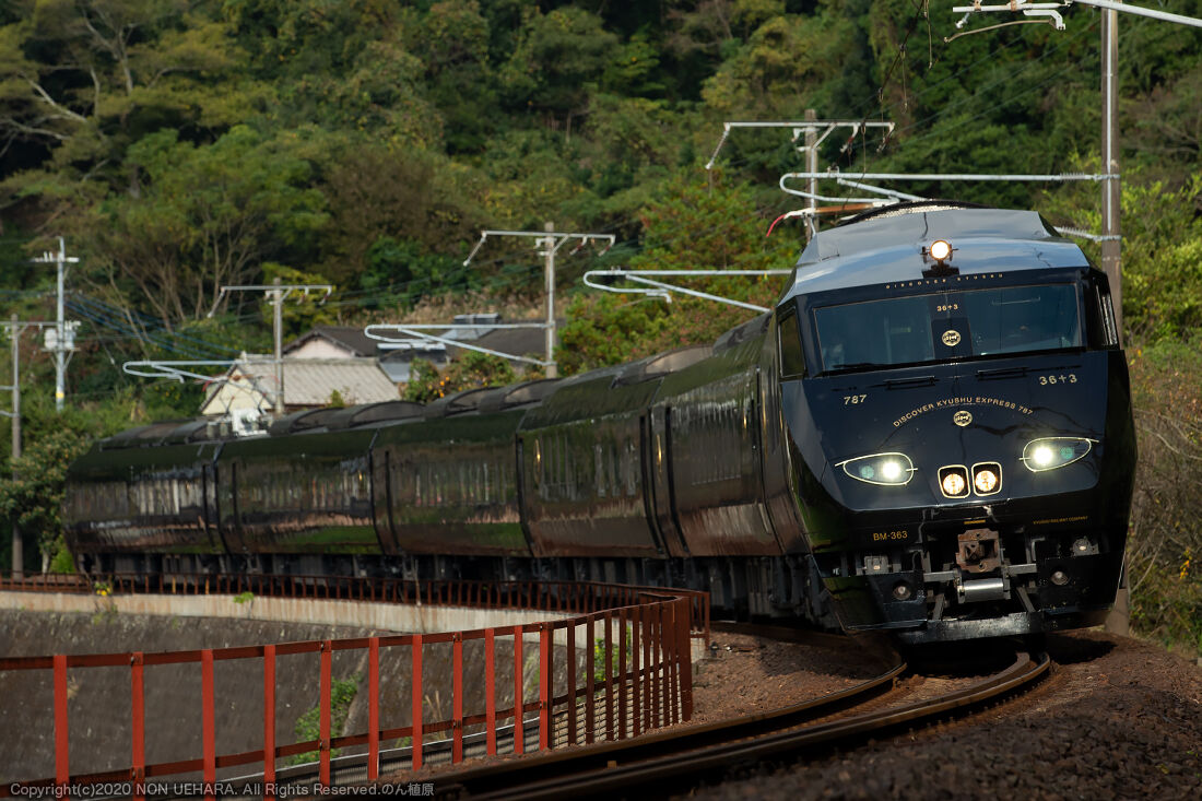 鹿児島】787系BM363『36ぷらす3』肥薩おれんじ鉄道2度目の入線 : のん
