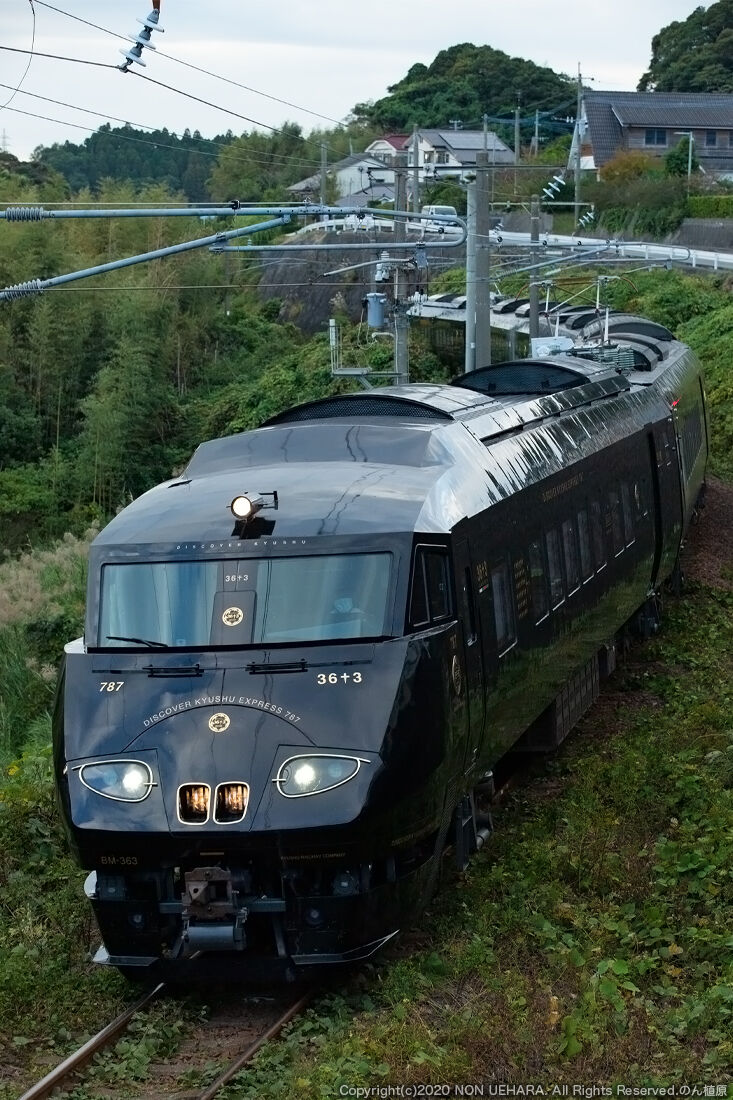 鹿児島】787系BM363『36ぷらす3』肥薩おれんじ鉄道2度目の入線 : のん