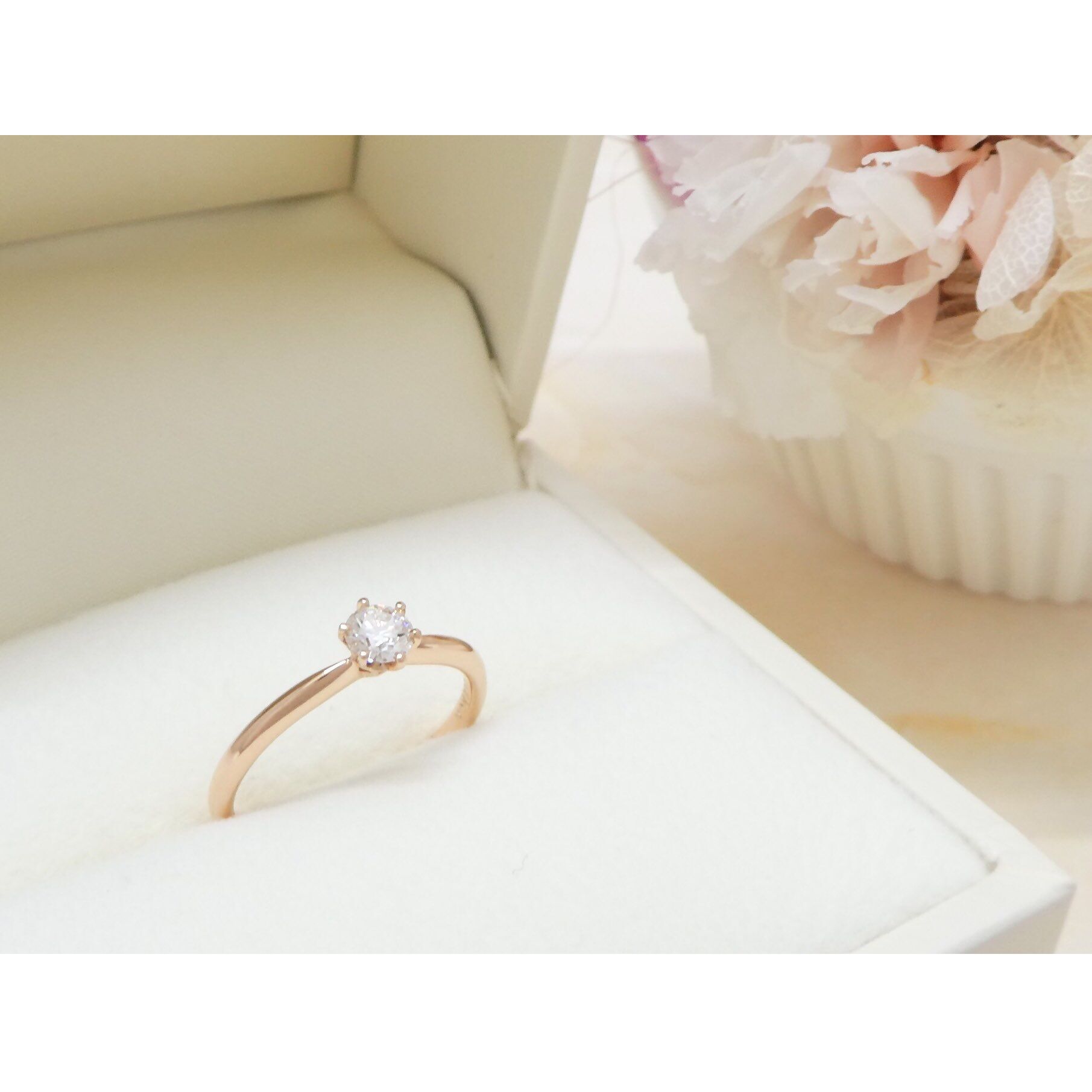 王道デザイン ピンクゴールドの婚約指輪 ジュエリー シルバーアクセサリーセレクトショップ nonbody 王道デザイン ピンクゴールドの婚約指輪 ジュエリー シルバーアクセサリーセレクトショップ nonbody